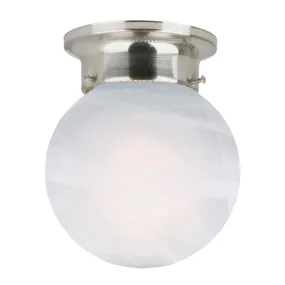 Design House Millbridge Ceiling Light in Satin Nickel 6.75-Inch by 6-Inch