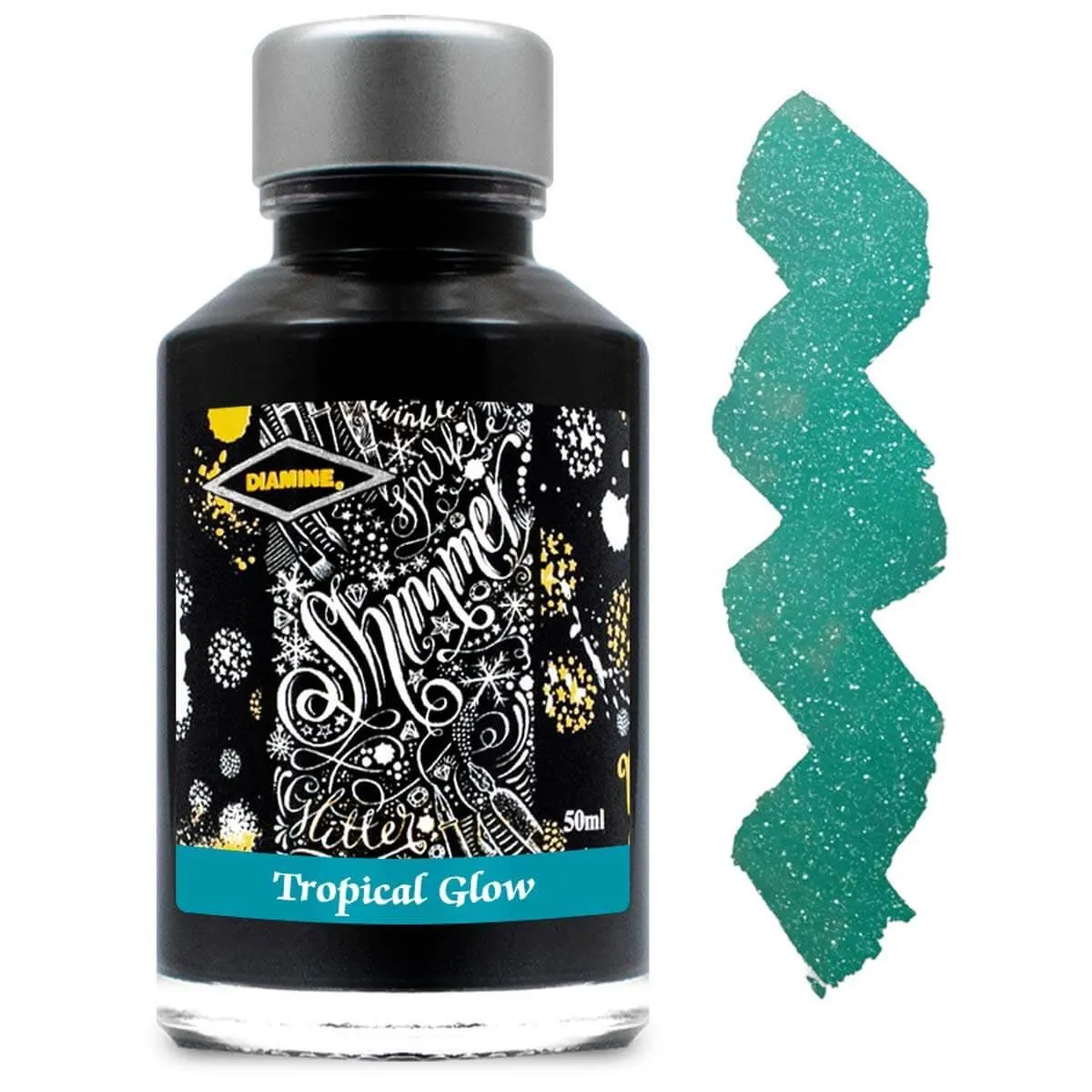 Diamine Fountain Pen Ink Bottle - Shimmer, Tropical Glow, 50 ml | 9019