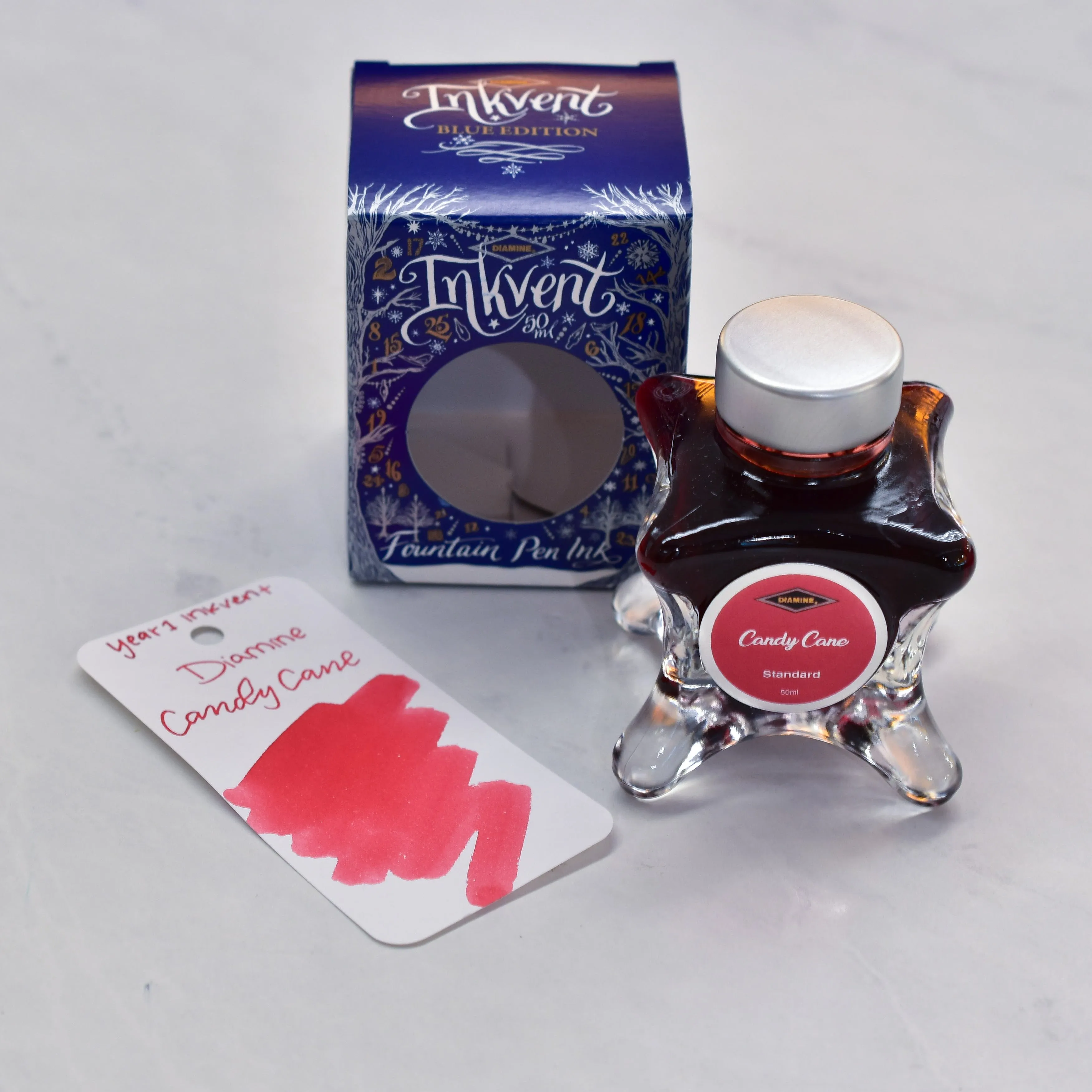 Diamine Inkvent Year 1 Candy Cane Ink Bottle