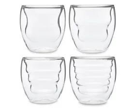 Double Walled Coffee Glasses Set of 4