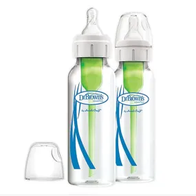 Dr. Brown's Options   Narrow Neck Glass Baby Bottles 8 oz 2-Pack