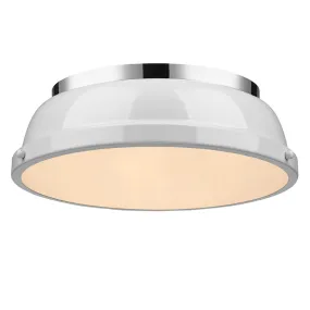 DUNCAN 2 LIGHT CEILING MOUNT, CHROME