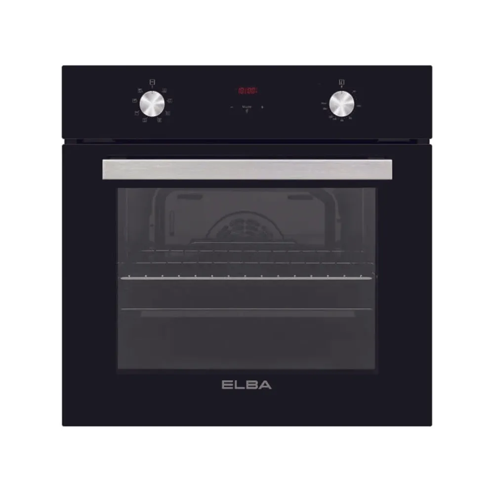 Elba 60cm Black Multifunction Electric Oven With Glass Finish - T60-5