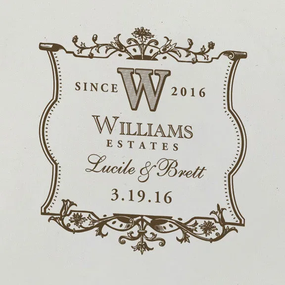 Elegant Label Design Personalized Wedding Ceremony Gift Box