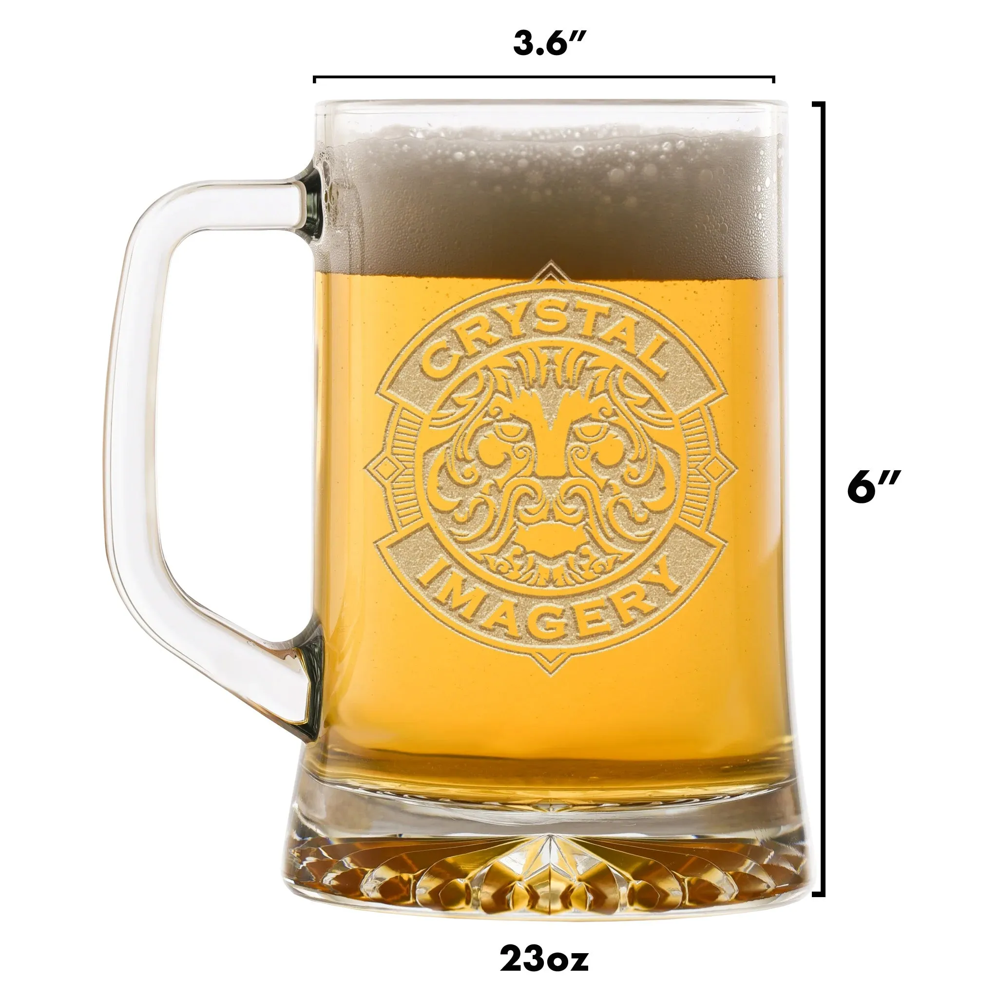 Engraved Deer Skull Antlers Beer Mug, European Mount