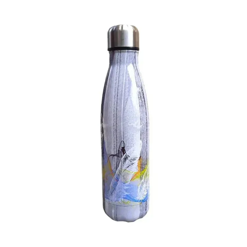 Feather Print Cola Metal Water Bottle (500 ml)