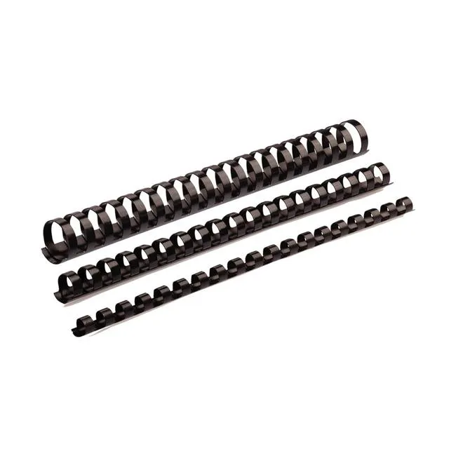 Fellowes Plastic Binding Coils 8mm Black Pack of 25