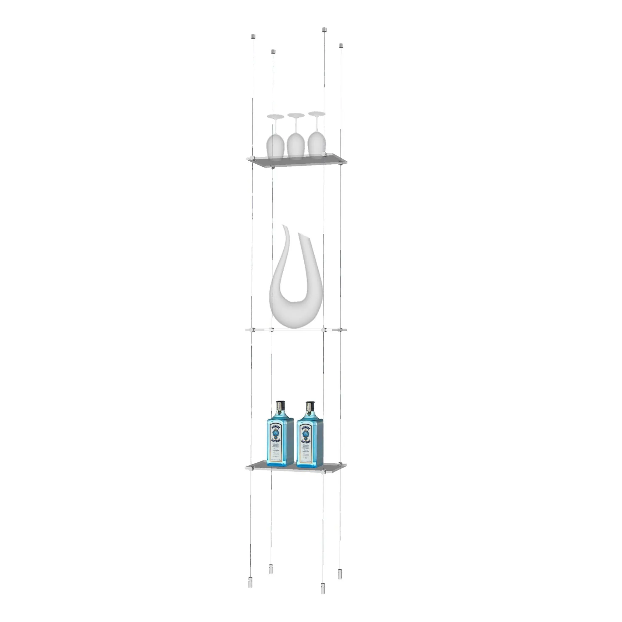 Float Glass Shelving Unit