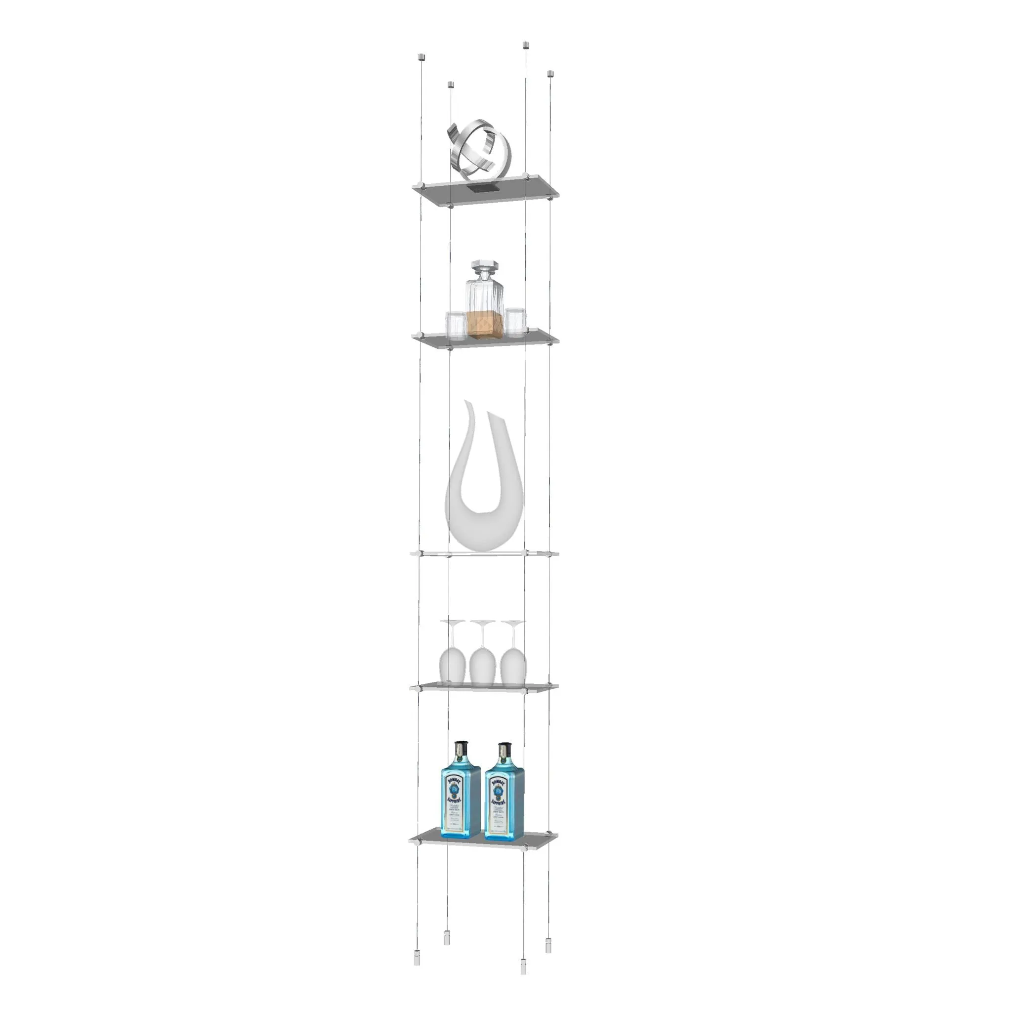 Float Glass Shelving Unit