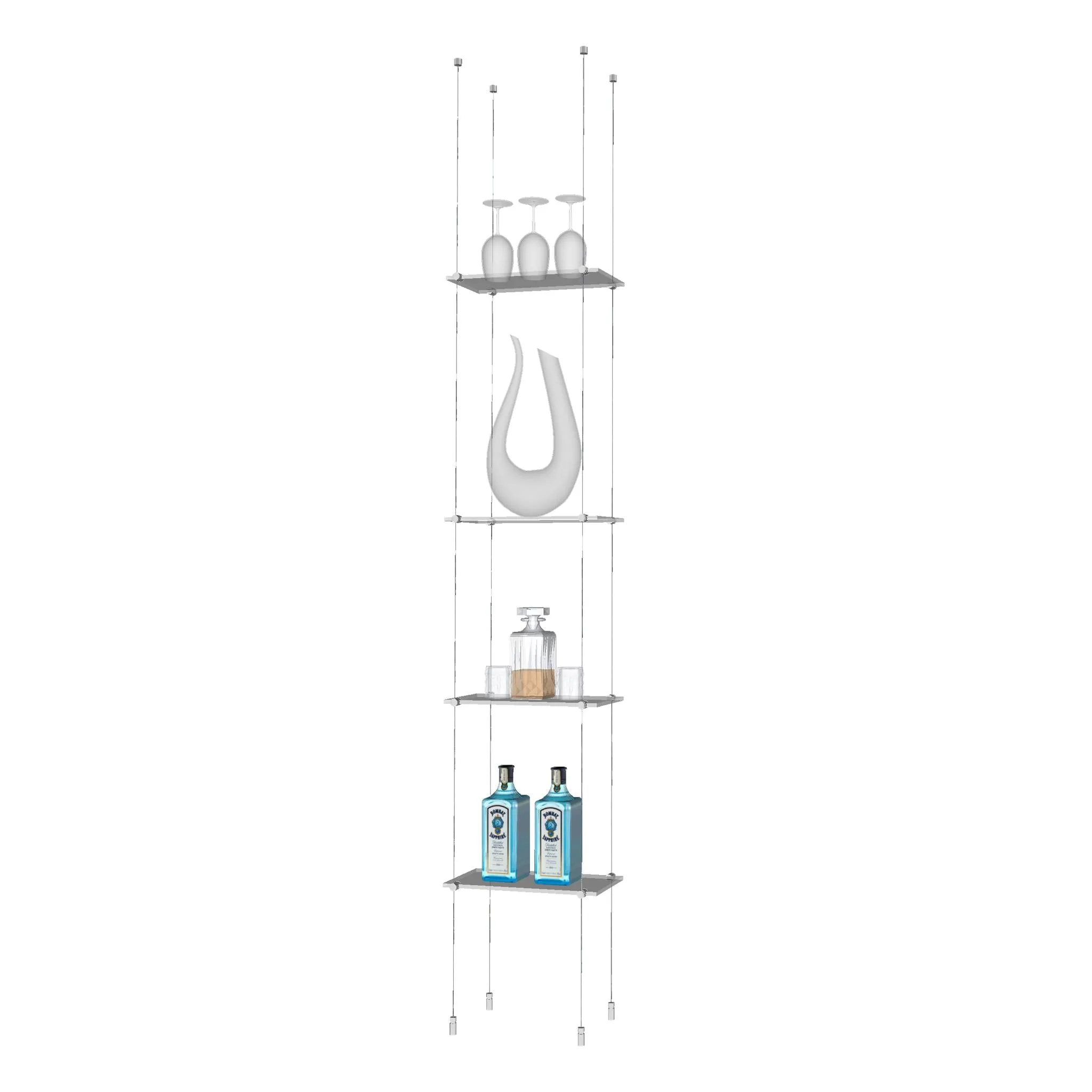 Float Glass Shelving Unit