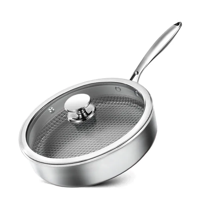 Frying Pan Kitchen Pan Stainless Steel Frying Pan Nonstick Skillet