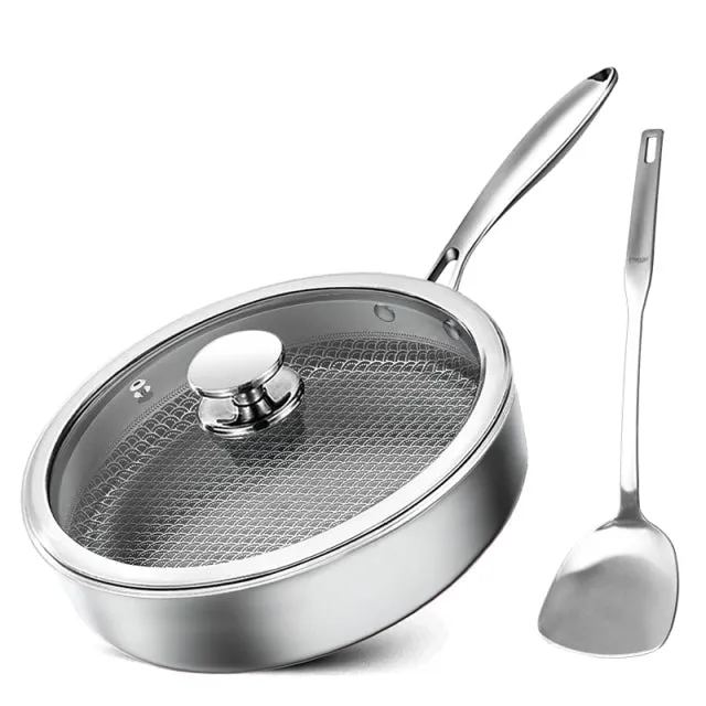 Frying Pan Kitchen Pan Stainless Steel Frying Pan Nonstick Skillet