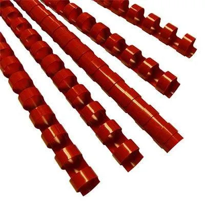 Gbc Plastic Binding Comb Round 21 Loop 10Mm A4 Red Pack 100