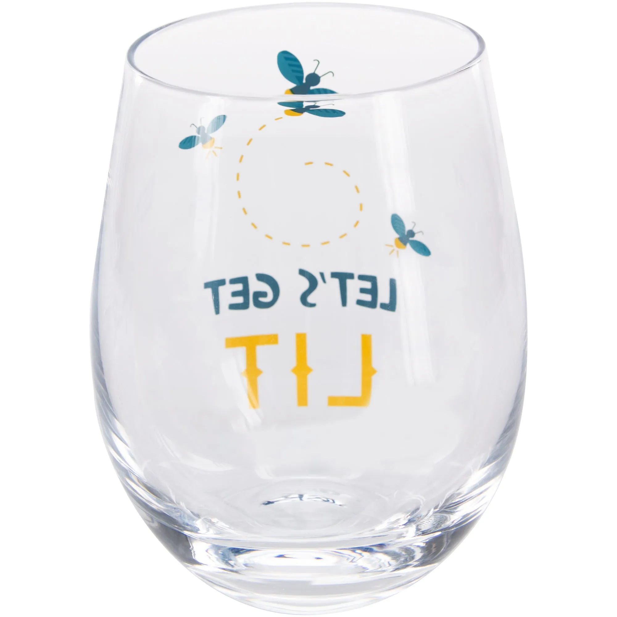 Get Lit 18 oz Stemless Wine Glass