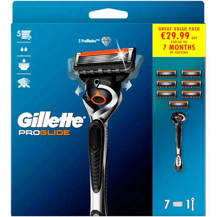 Gillette Proglide Great Value Pack 7 Months Of Shaving