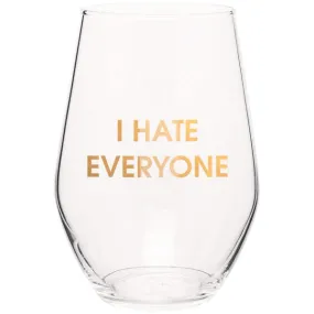 Gold Foil Stemless Wine Glass