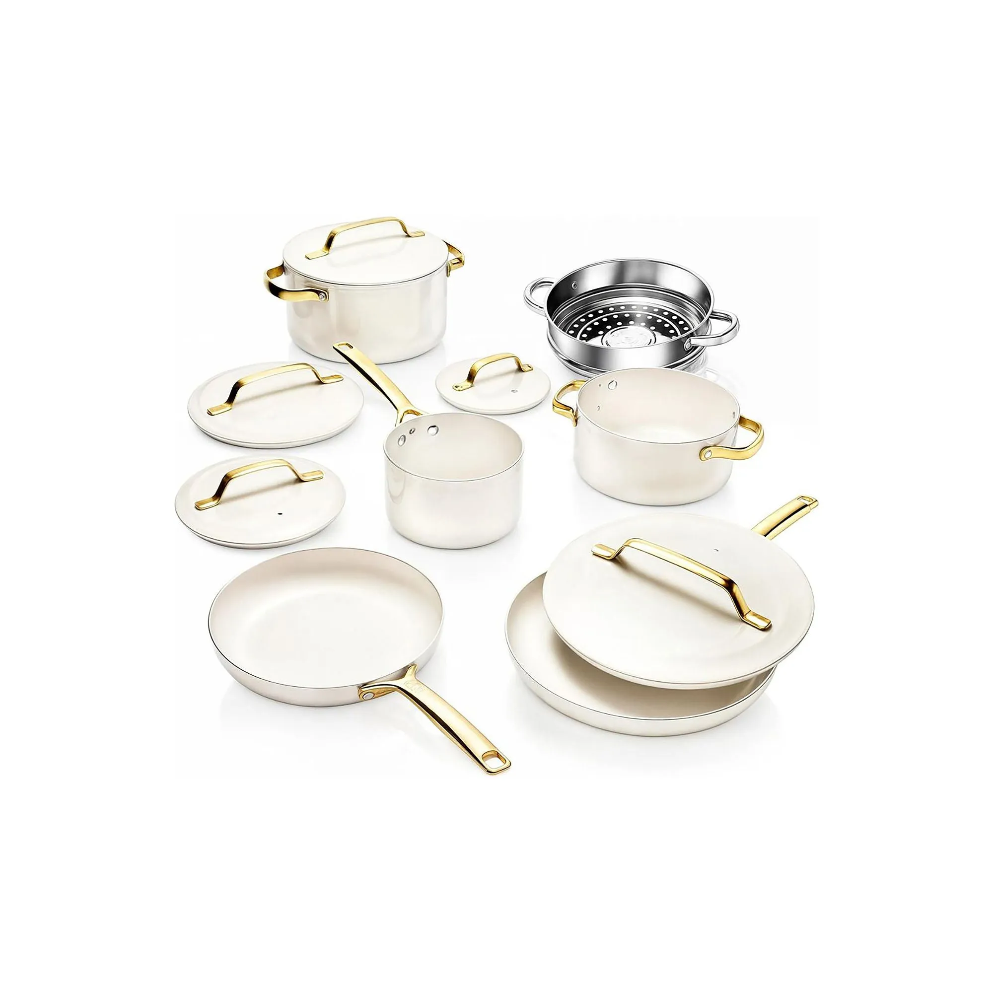 Gotham Steel Modern Collection 11-Pc. Cookware Set - CREAM ONE SIZE