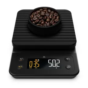 Greater Goods Digital Accurate Coffee Scale for Pour-Over Maker, with Timer for Great French Press and General Kitchen Use, Designed in St. Louis, (Onyx Black)