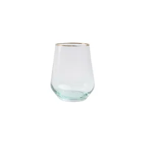 Green Stemless Wine Glass