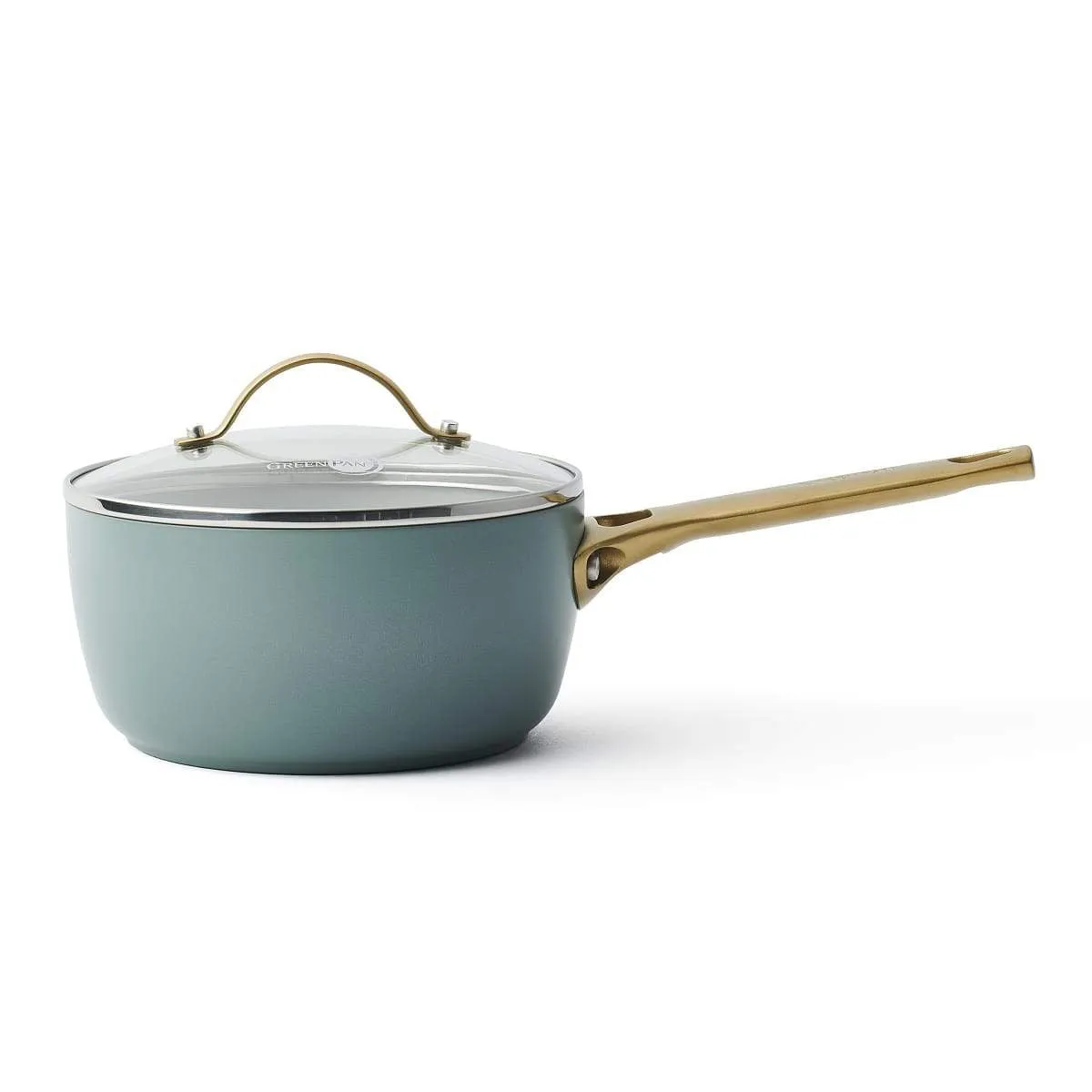 GreenPan Padova Saucepan with Lid Smokey Sky Blue 18cm (2L)