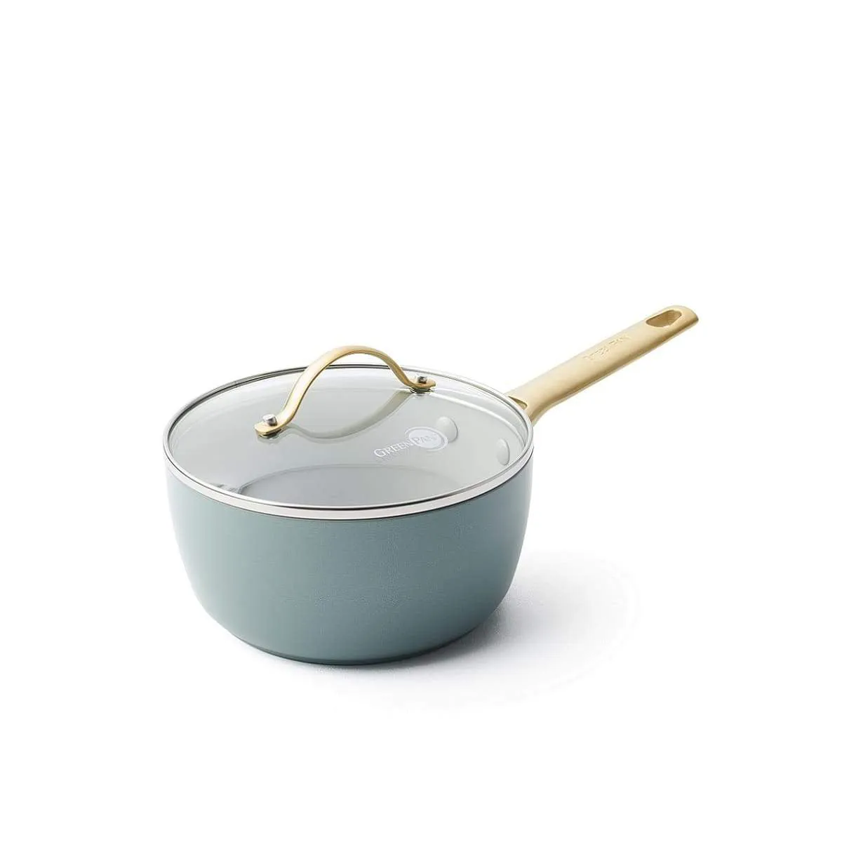 GreenPan Padova Saucepan with Lid Smokey Sky Blue 18cm (2L)