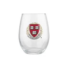 Harvard Crest Wine Glass