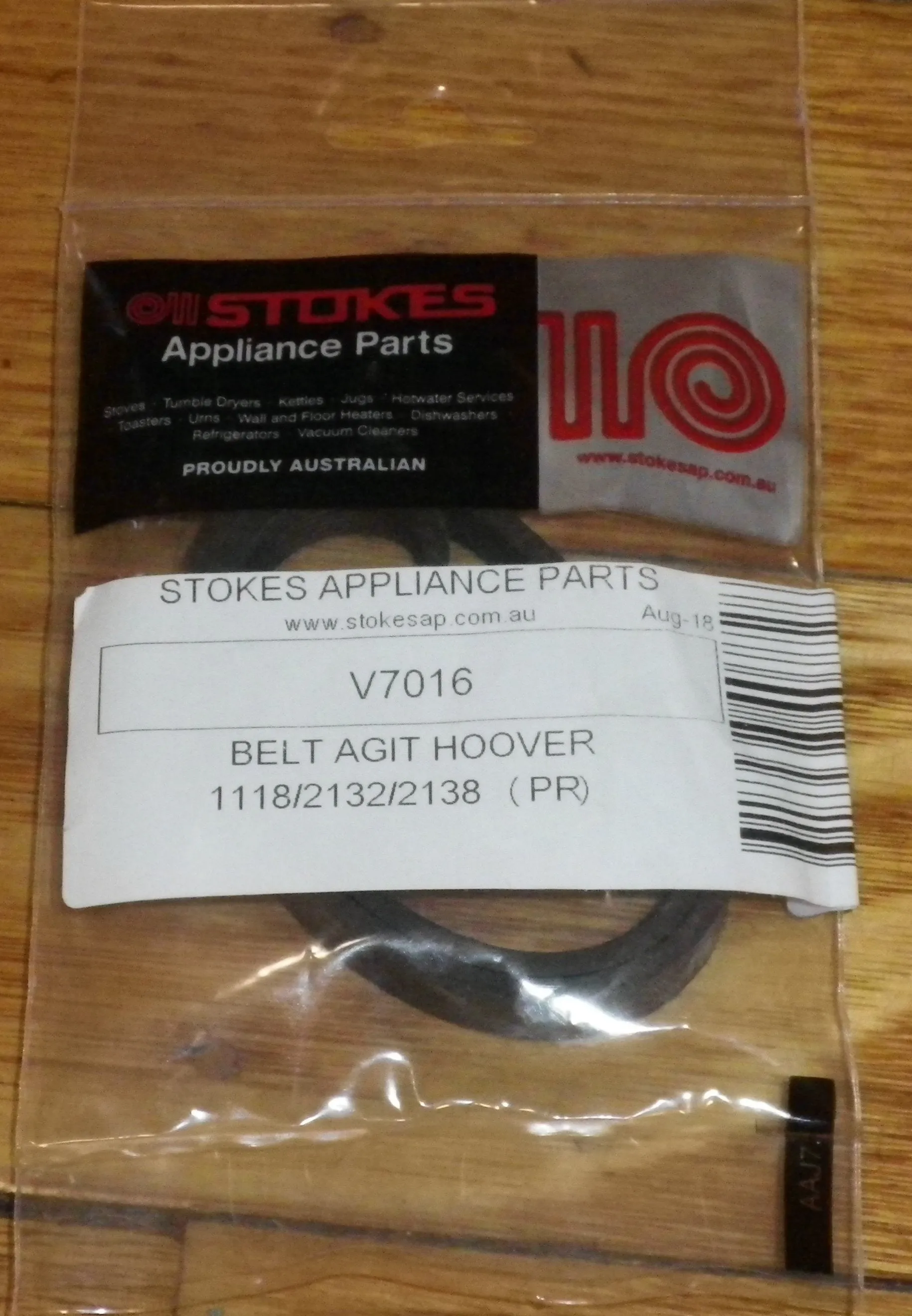 Hoover Early Lark Deluxe Agitator Vac Belt (Qty 2) - Part # V7016