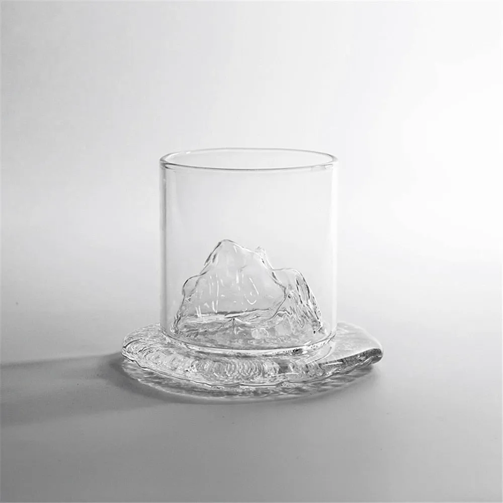 Iceberg Glass Cup & Coaster