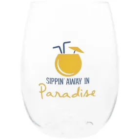 In Paradise 14 oz Tritan Stemless Wine Glass