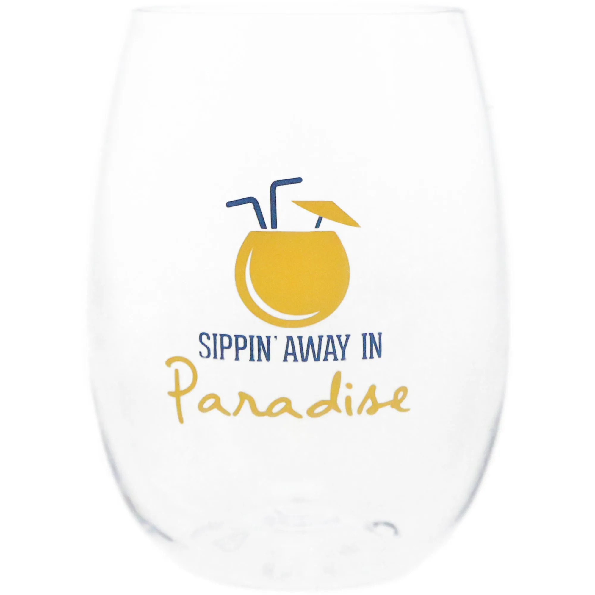 In Paradise 14 oz Tritan Stemless Wine Glass