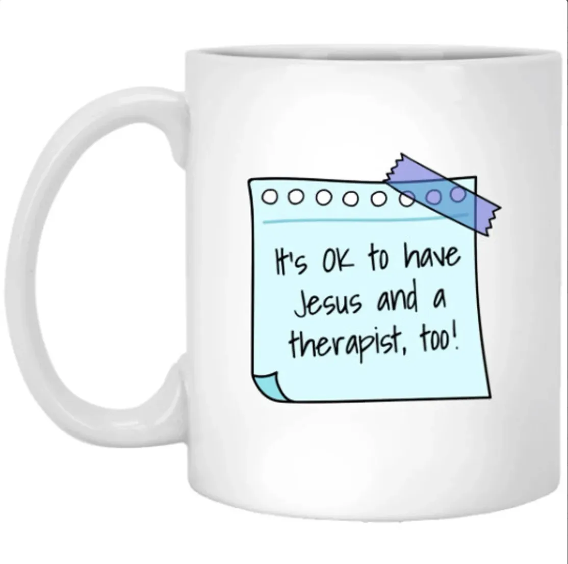 It's OK to Have Jesus Therapist Mug Jesus Faith Gift Christian Mental Health