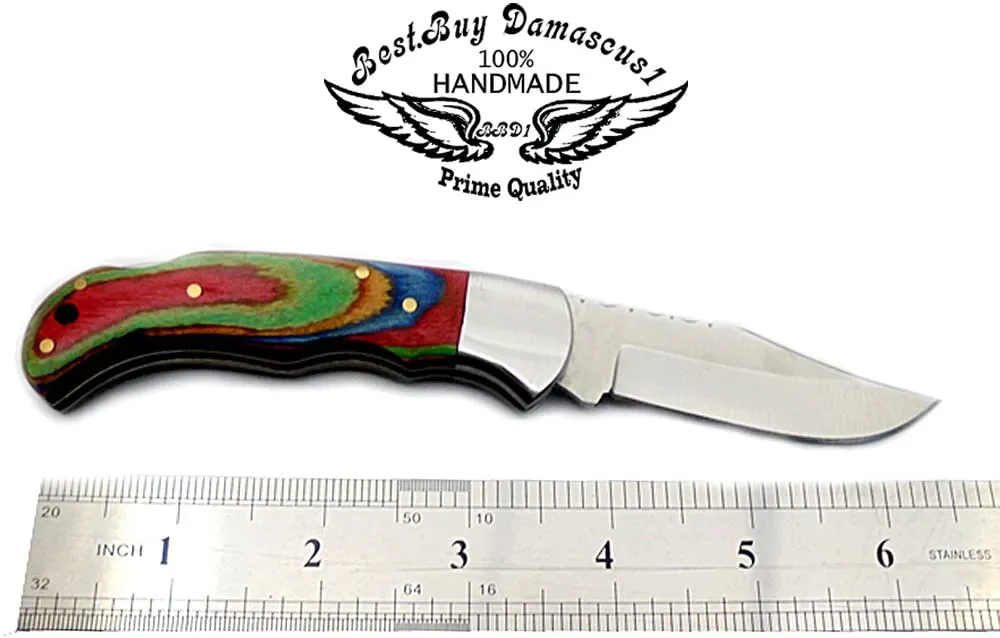 knife 6.5" Multi Wood Folding Pocket Knife 420C Stainless Steel Hunting Knife Pocket knife set