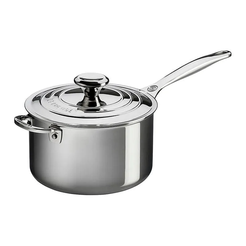 Le Creuset Signature Stainless Steel Saucepan with Lid