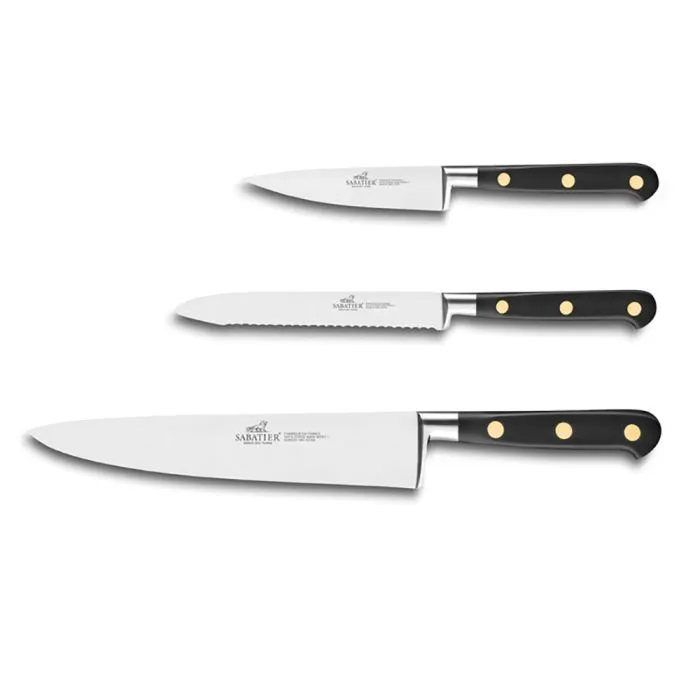 Lion Sabatier Ideal Knife Brass Rivets 3 piece Set