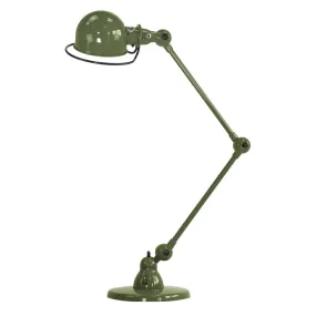 Loft Two Arm Desk Light In Olive