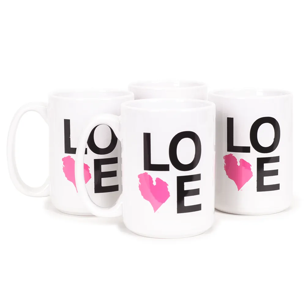 LOVE CERAMIC MUG SET OF FOUR