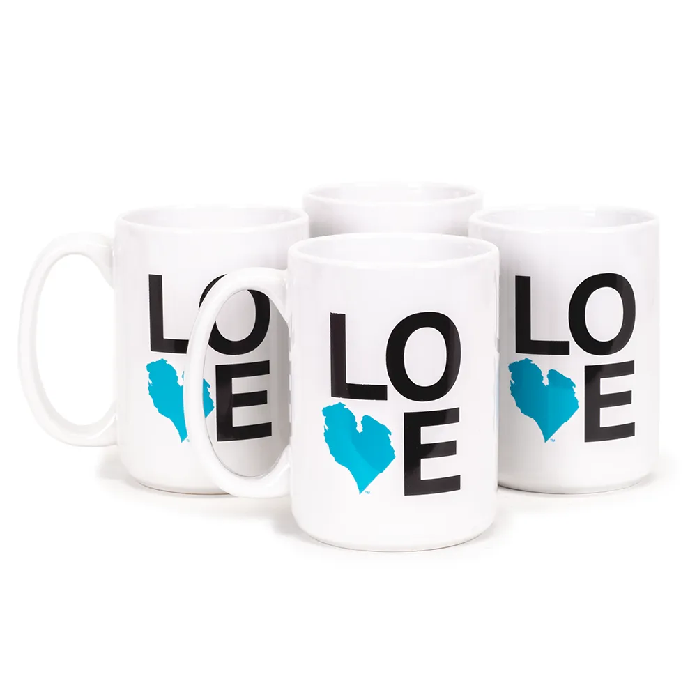 LOVE CERAMIC MUG SET OF FOUR