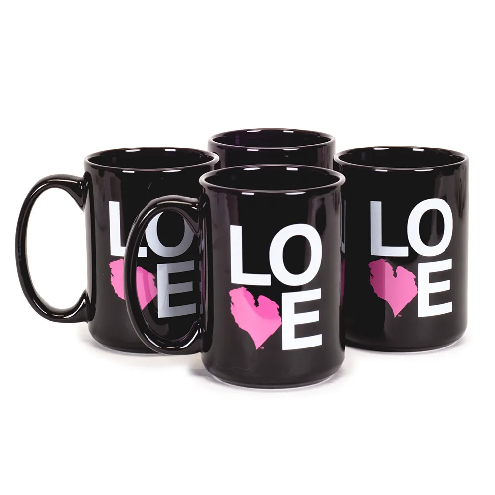 LOVE CERAMIC MUG SET OF FOUR