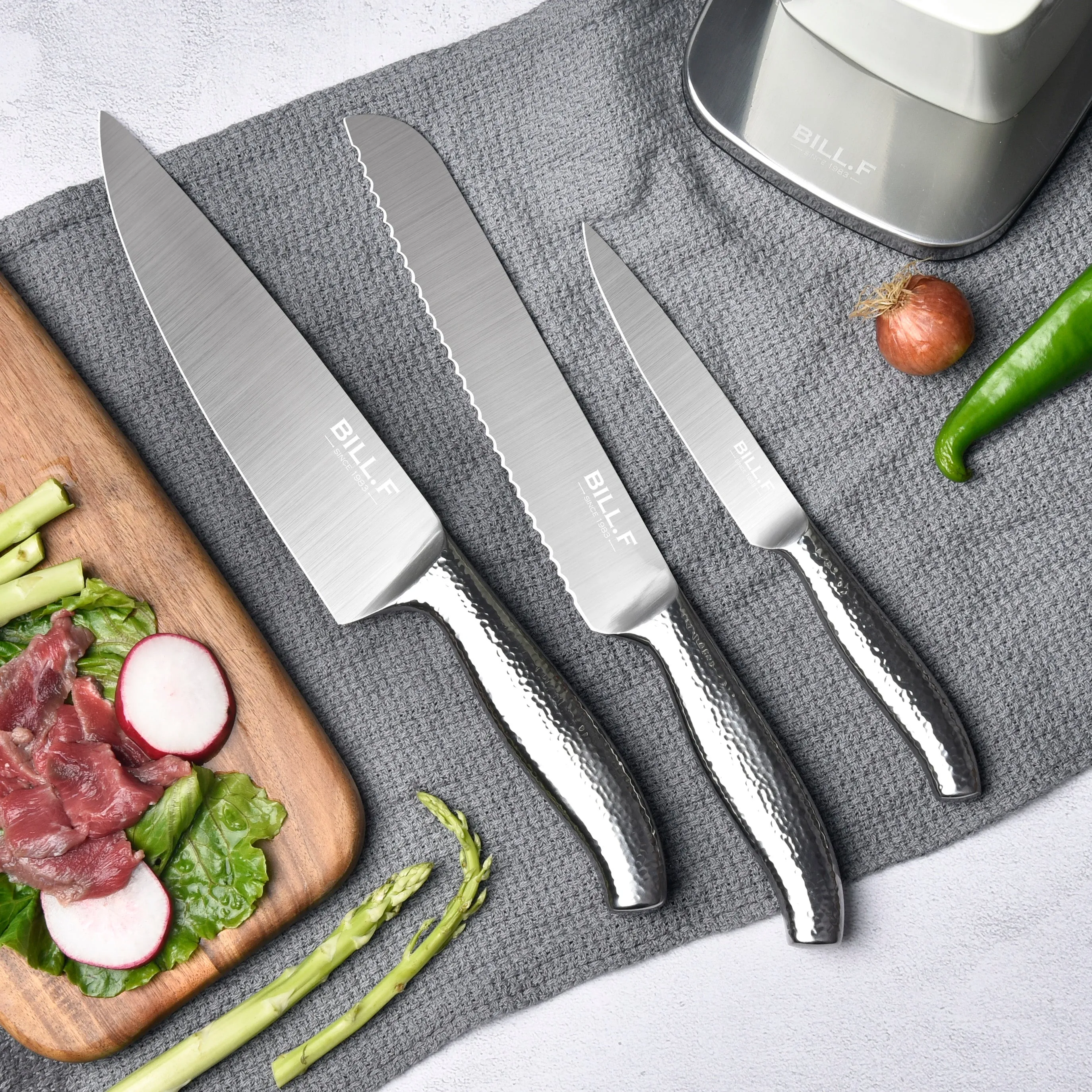 Max 50% off - 6-Piece Kitchen Knife Set with Block Professional Chef Knife Set