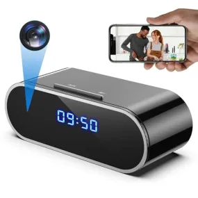 MAYUMI Video Recording Motion Detection Low Light Vision Indoor Security Camera |1080p Full HD WiFi Table Clock Security Camera Audio and for Home Office