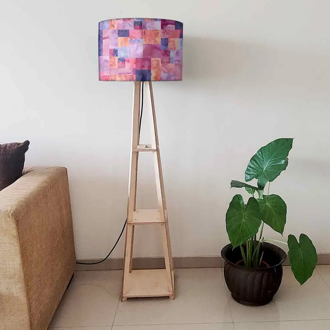 Modern Floor Lamps For Living Room - Pink Stone Effect