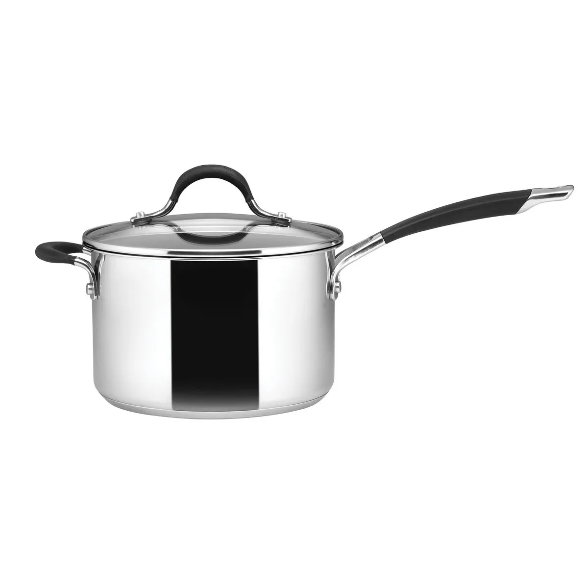 Momentum Stainless Steel Non-Stick Saucepan & Lid Set - 3 Pieces