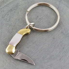 Mother of Pearl Knife Keyring - Md