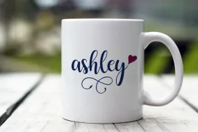 Name with Heart Coffee Mug