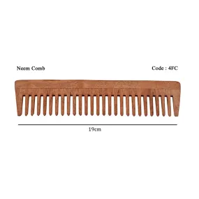 Neem Wood Comb single large spokes (19cm)