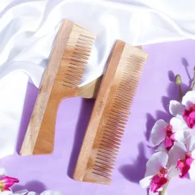 Neem Wood Combs COMBO | Wooden Comb | Fine | Dual Combo