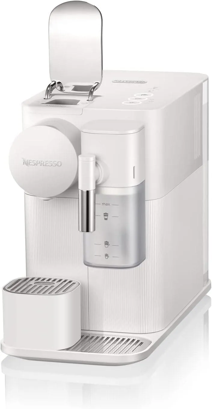 Nespresso Lattissima One Evo by De'Longhi, Automatic Coffee Maker, Single-Serve Capsule, Frothed Milk, Cappuccino & Latte, 1450W, White