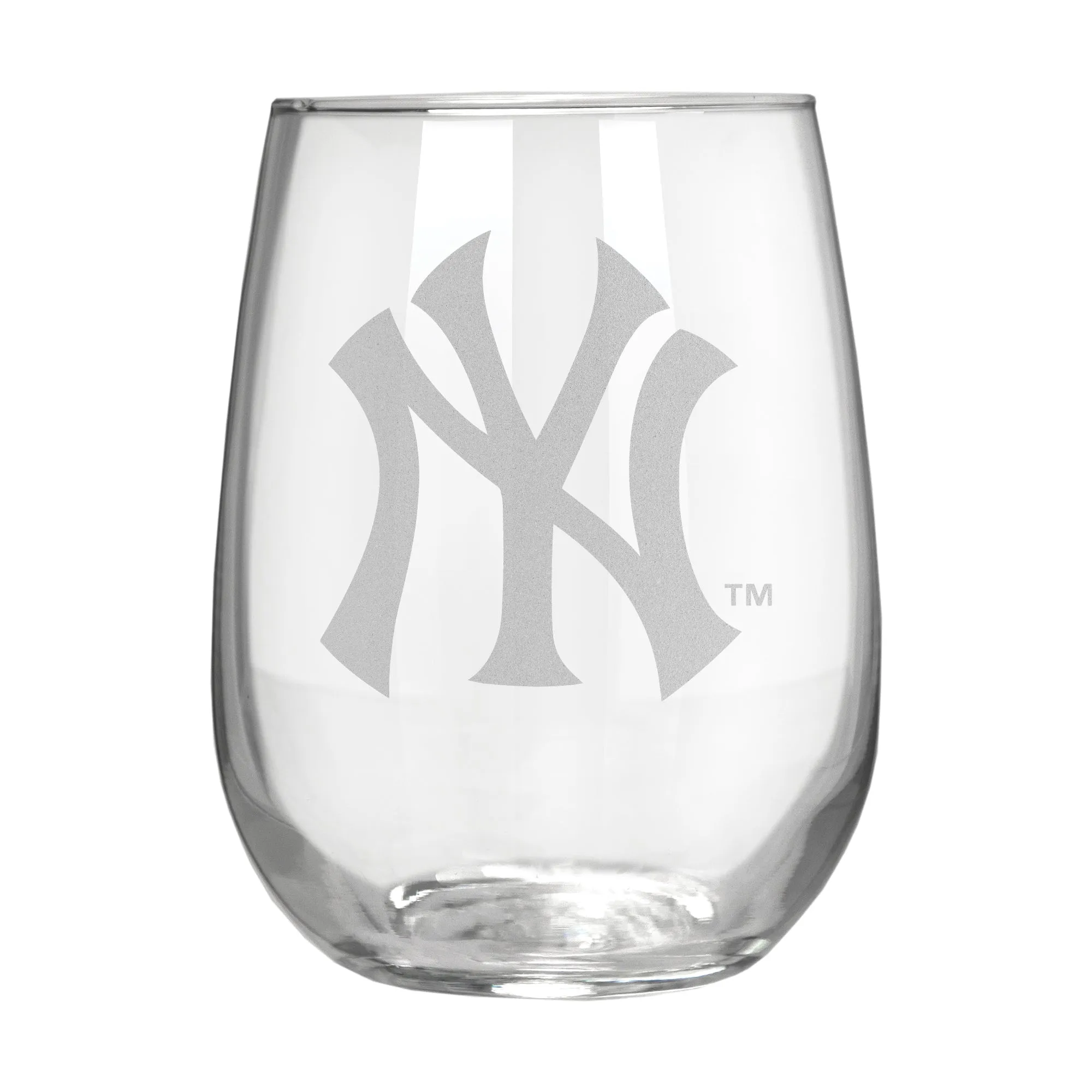 New York Yankees 17 oz. Stemless Wine Glass