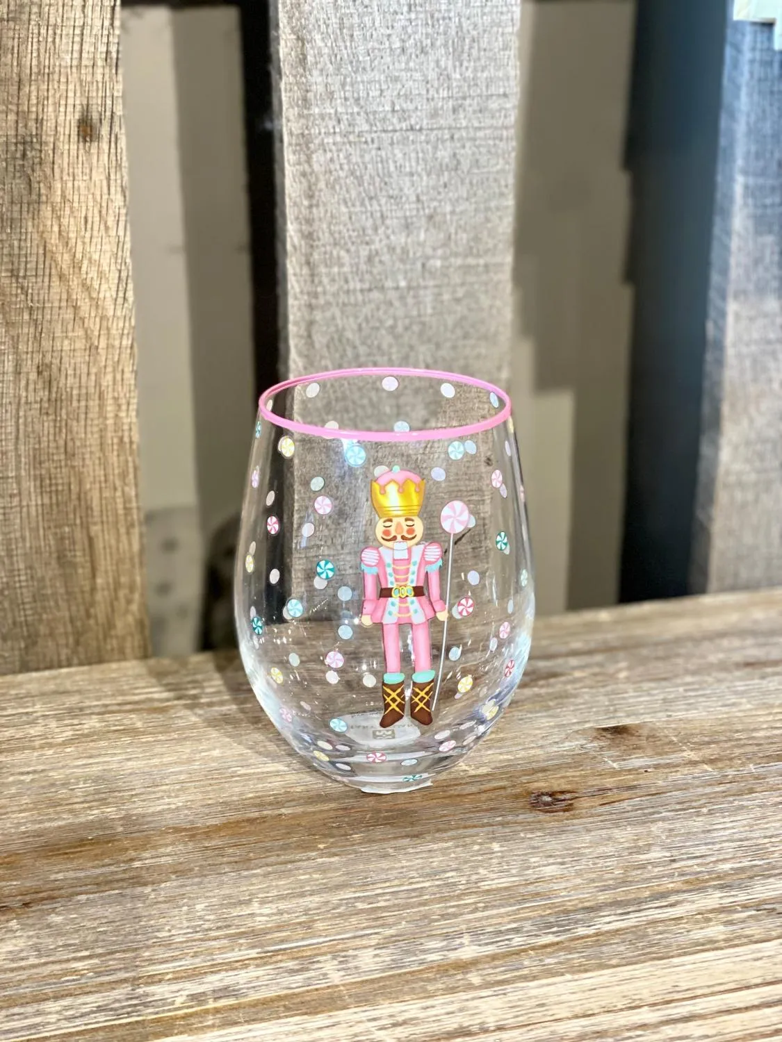 Nutcracker Stemless Wine Glass