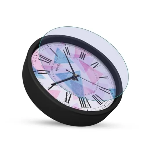 Olive Tree 8-Inch Plastic Analog Wall Clock/Table Clock - Modern Dial Latest Stylish Table Clock (Black Frame, Quartz Movement)-1001